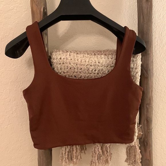 Brown/Red Crop top / Short sleeves tank top - Picture 3 of 3